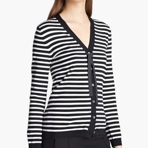Jil Sander Navy Striped Cardigan